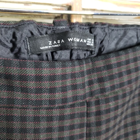 Zara Woman pants checkered pattern ladies size small - Picture 5 of 10